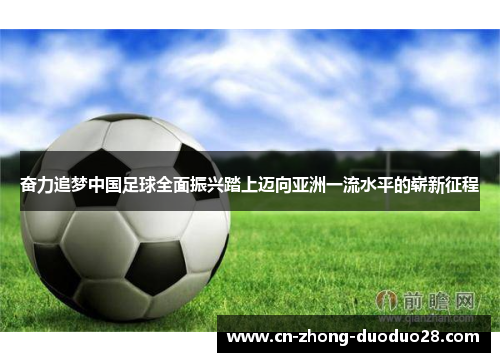 奋力追梦中国足球全面振兴踏上迈向亚洲一流水平的崭新征程