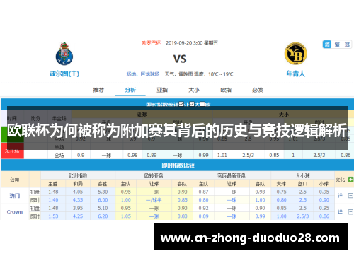欧联杯为何被称为附加赛其背后的历史与竞技逻辑解析